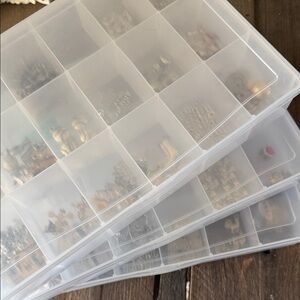 3 Plastic Bins of Assorted Charms